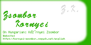 zsombor kornyei business card